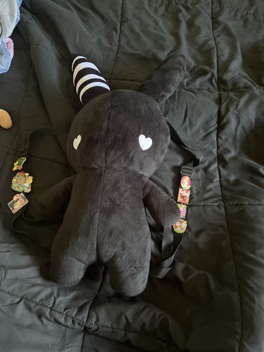 Customer photo review of Rabbit Plush Backpack 24"