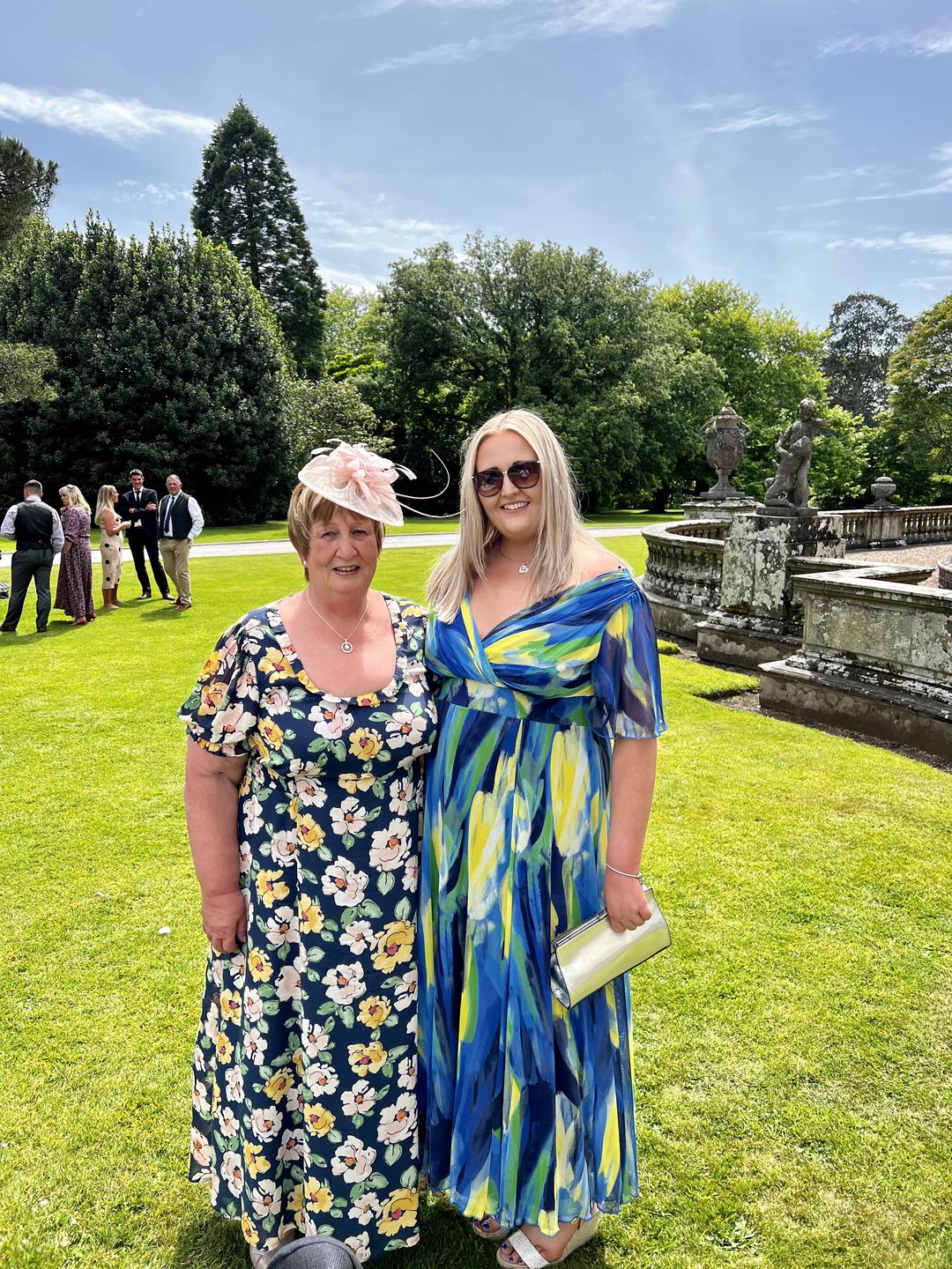 Customer photo review of Isabelle Blue Yellow Float Sleeve Maxi Dress