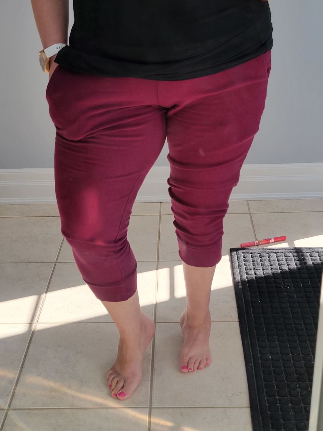 Customer photo review of *Freshly Baked* Crop Cuff Pants