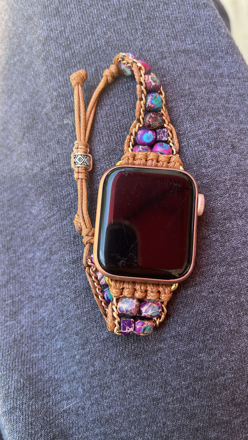Customer photo review of Moonlight Jasper Apple Watch Strap