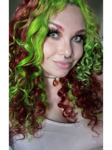 Customer photo review of Curly Ash Blonde