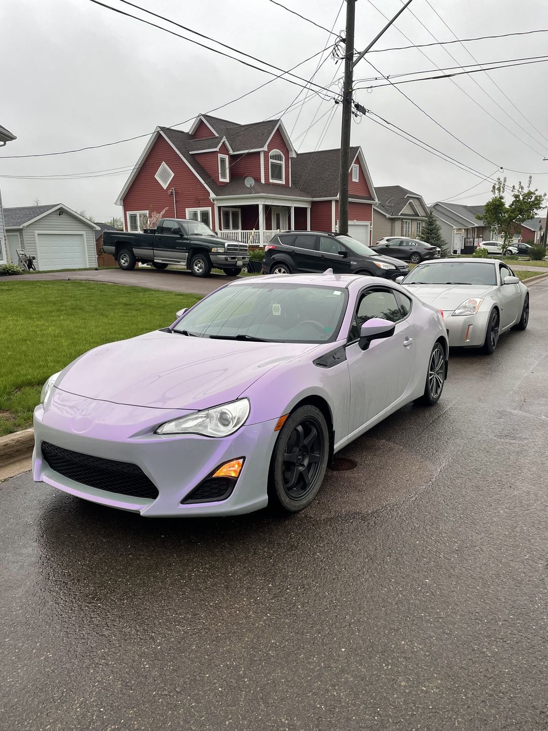 Customer photo review of Candy Metallic Gray Purple vinyl wrap