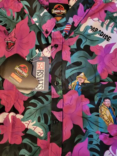 Customer photo review of Jurassic Park "Nobody Cares" – KUNUFLEX Short Sleeve Shirt