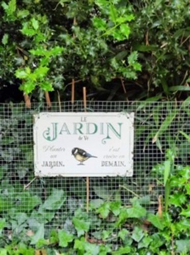 Customer photo review of Joie dans le jardin – Outdoor-Pancarte de porte