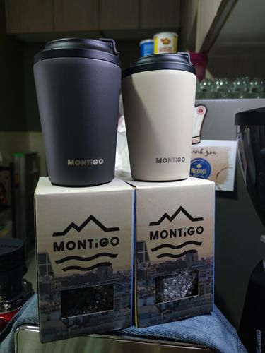 Customer photo review of Sense Coffee Cup Buttercream/Charcoal340ml (12oz) 2-Pack Bundle