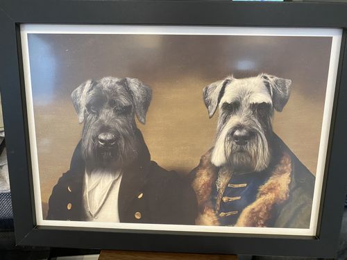 Customer photo review of The Baron & The Count  – Custom Vintage Pet Portrait