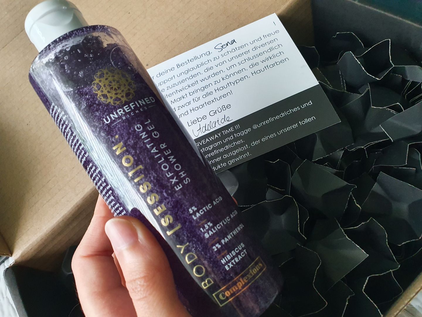 Customer photo review of BODY [SESSI]ON. - Exfoliating Shower Gel