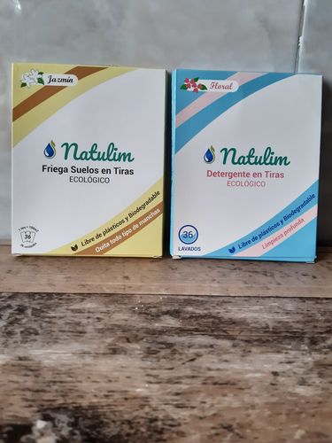 Customer photo review of Eco-Tiras de Detergente 40 lavados Natulim