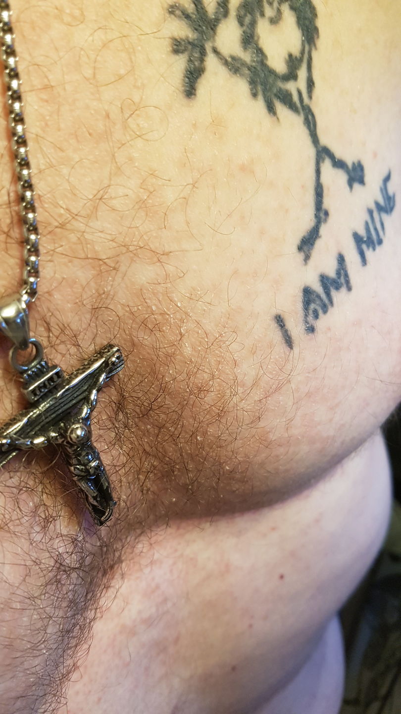 Customer photo review of Jesus Piece. Necklace