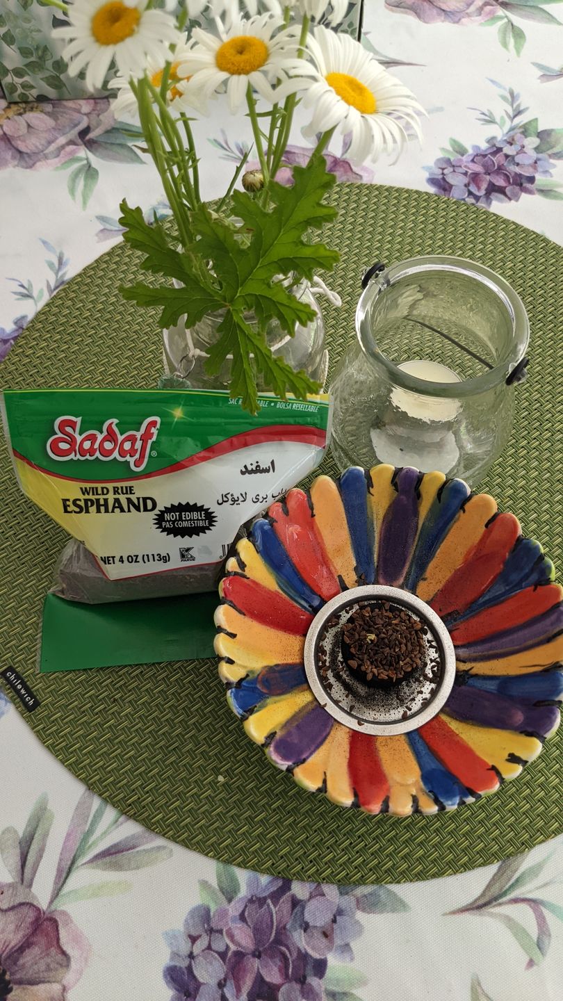 Customer photo review of Esphand Incense - Wild Rue Seed - Pack of 2