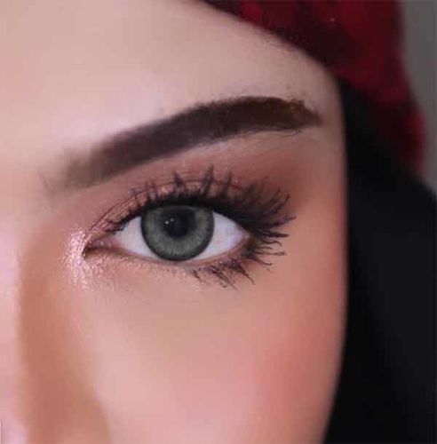 Customer photo review of Rain Forest Gray Colored Contact Lenses
