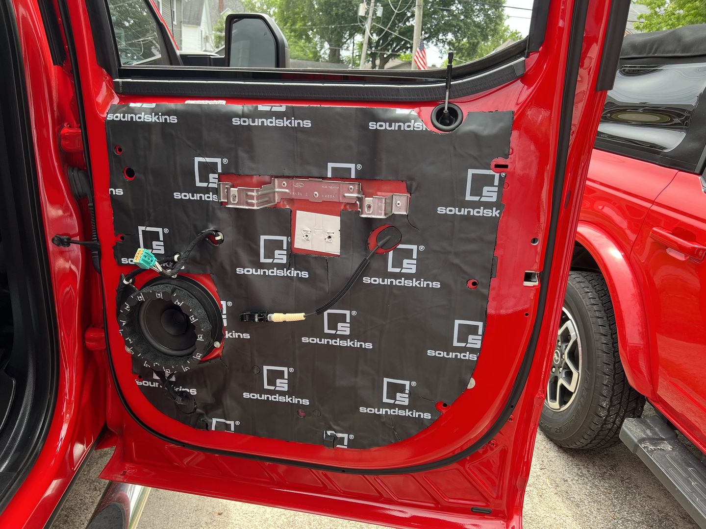 Customer photo review of SoundSkins Pro Ford F-250 4-Door Template Kit | 2017 to 2022