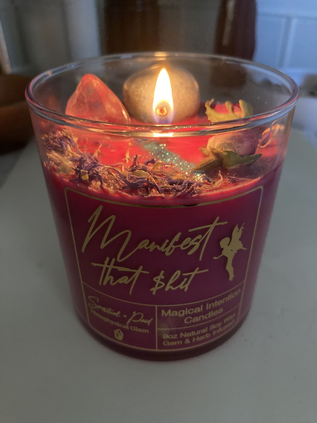 Customer photo review of Manifest That $h*t Limited Edition Manifestation Candle- Alchemy - Rapid Manifestation