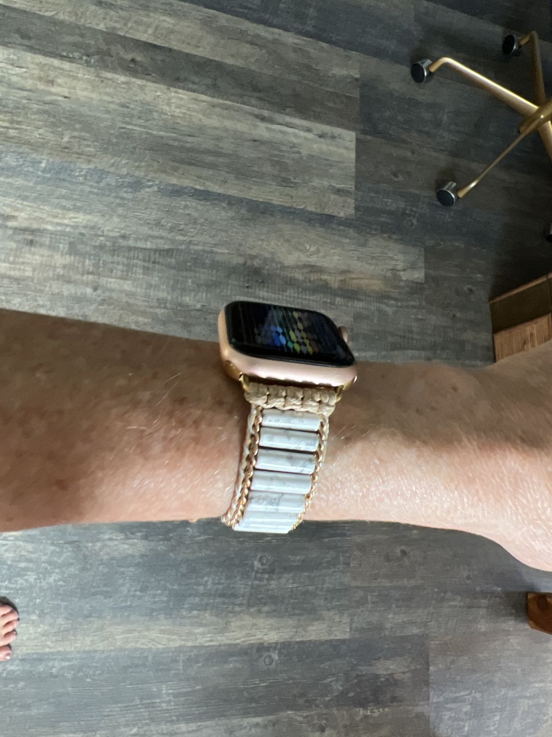 Customer photo review of Heavenly Howlite Apple Watch Strap