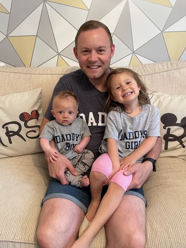 Customer photo review of Daddy & Daddy's Girl College Matching T-Shirts