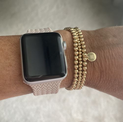 Customer photo review of old english initial juno bracelet (4mm)