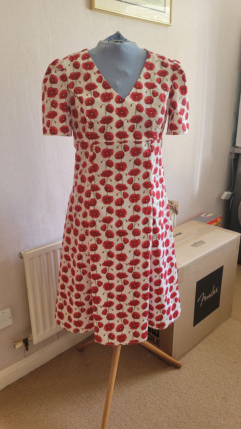 Customer photo review of Poppies Rose & Hubble Cotton Poplin Fabric