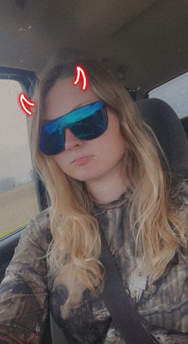Customer photo review of Flip Off's - (Blue Lenses)