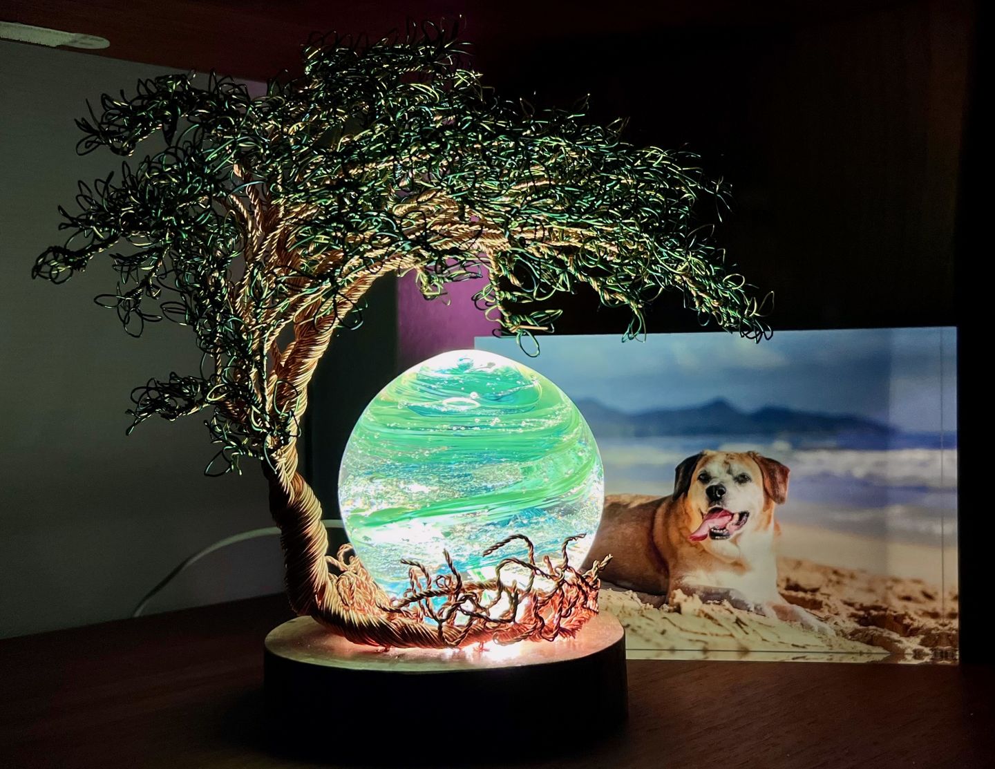 Customer photo review of Reading Tree Of Life with Tranquil Swirl Orb