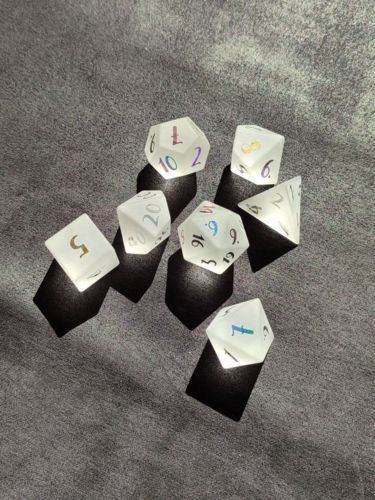 Customer photo review of Frosted Rainbow Glaswürfel