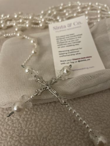 Customer photo review of Pearl Rosary Wedding Unity Cord