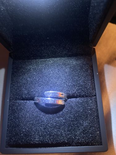 Customer photo review of "FAITH OVER FEAR" Sterling Silver Cross Ring