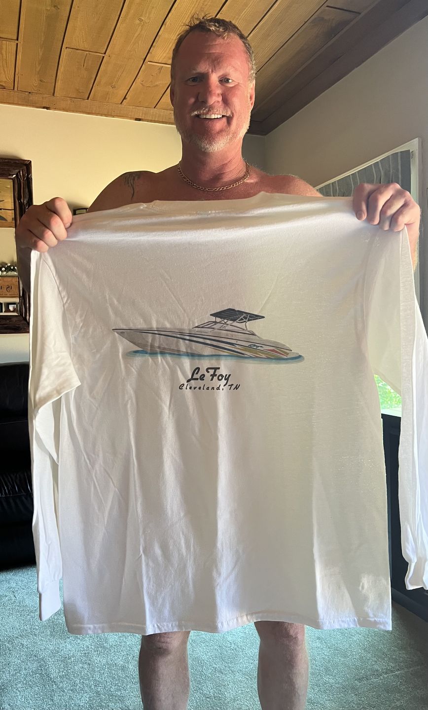 Customer photo review of Custom Boat Koozie