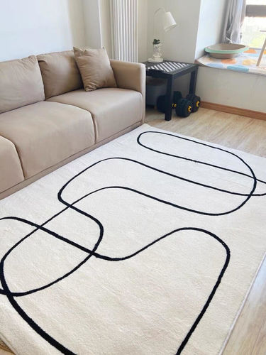 Customer photo review of Simple irregular rug, living room area rug