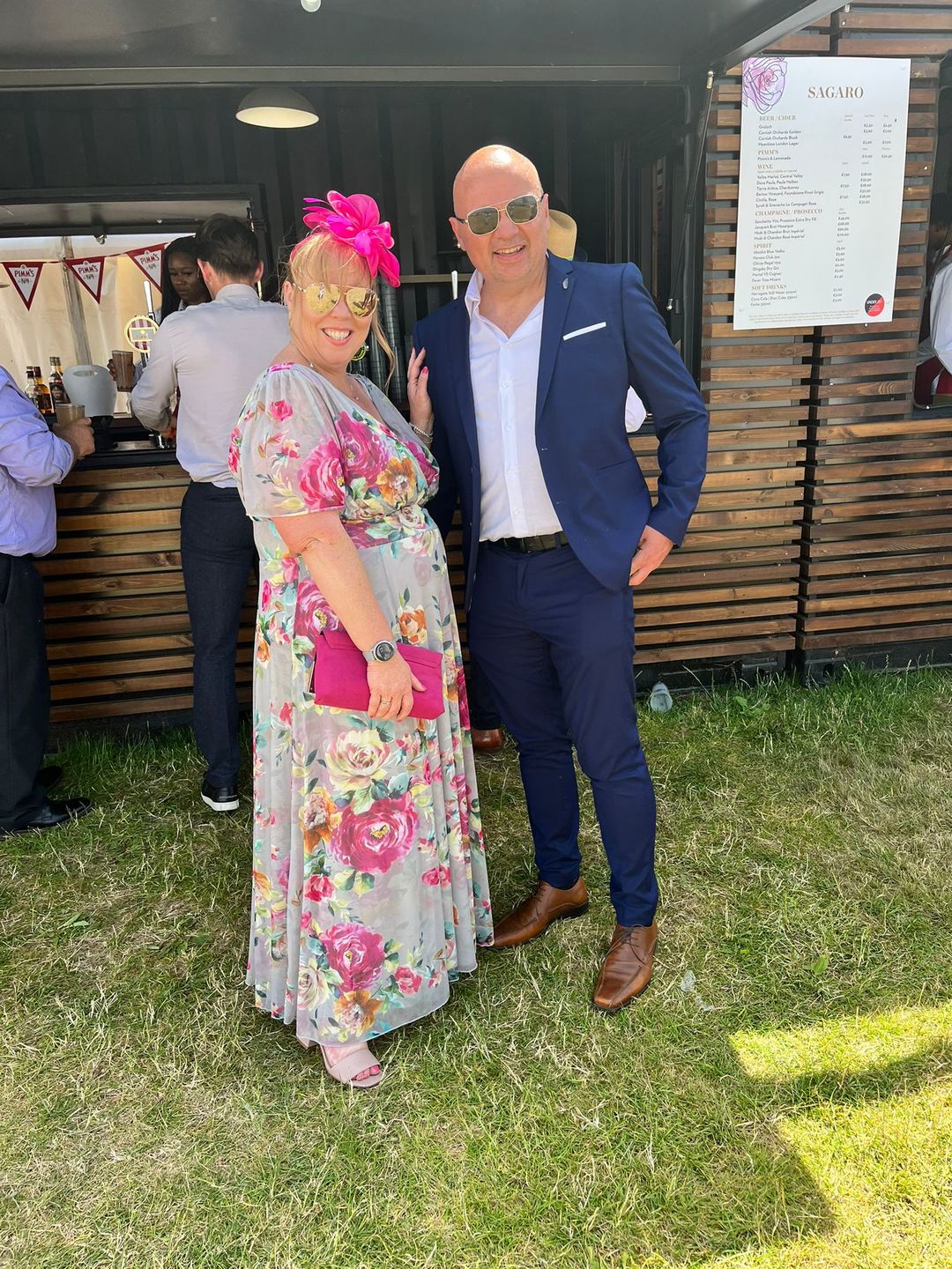 Customer photo review of Isabelle Silver Pink Float Sleeve Maxi Dress