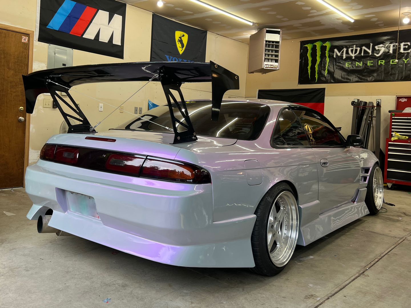 Customer photo review of Candy Metallic Gray Purple vinyl wrap