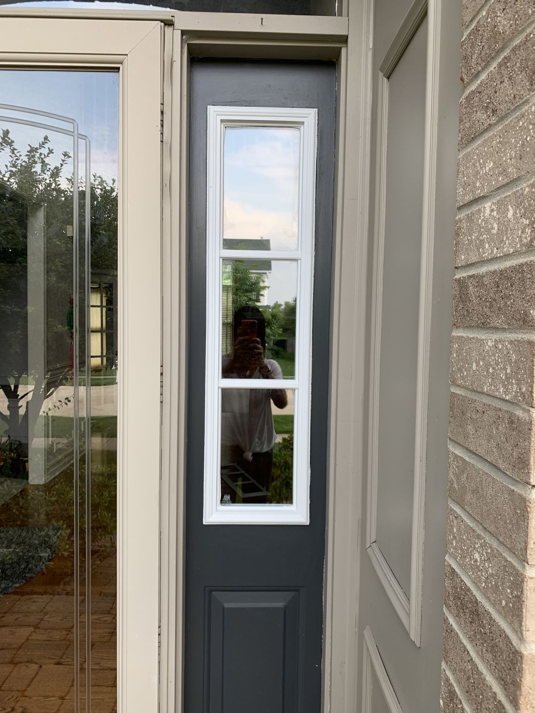 Customer photo review of Clear 3 Lite Glass and Frame Kit (Half Sidelite 8" x 36" Glass Size)