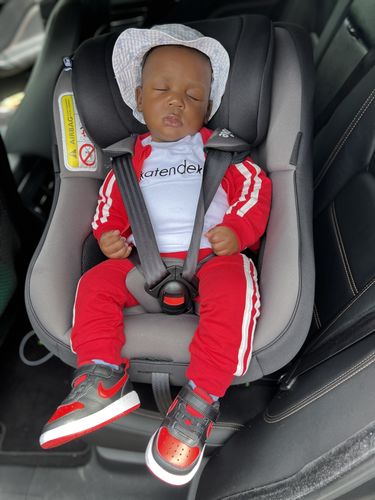 Customer photo review of Personalised Leyton Infants Tracksuit & Tee 3 Piece Set 99-Red
