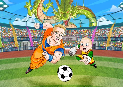 Customer photo review of Caricature cartoon dessinée à la main: Portrait Personnalisé DBZ