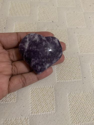 Customer photo review of Lepidolite Hearts