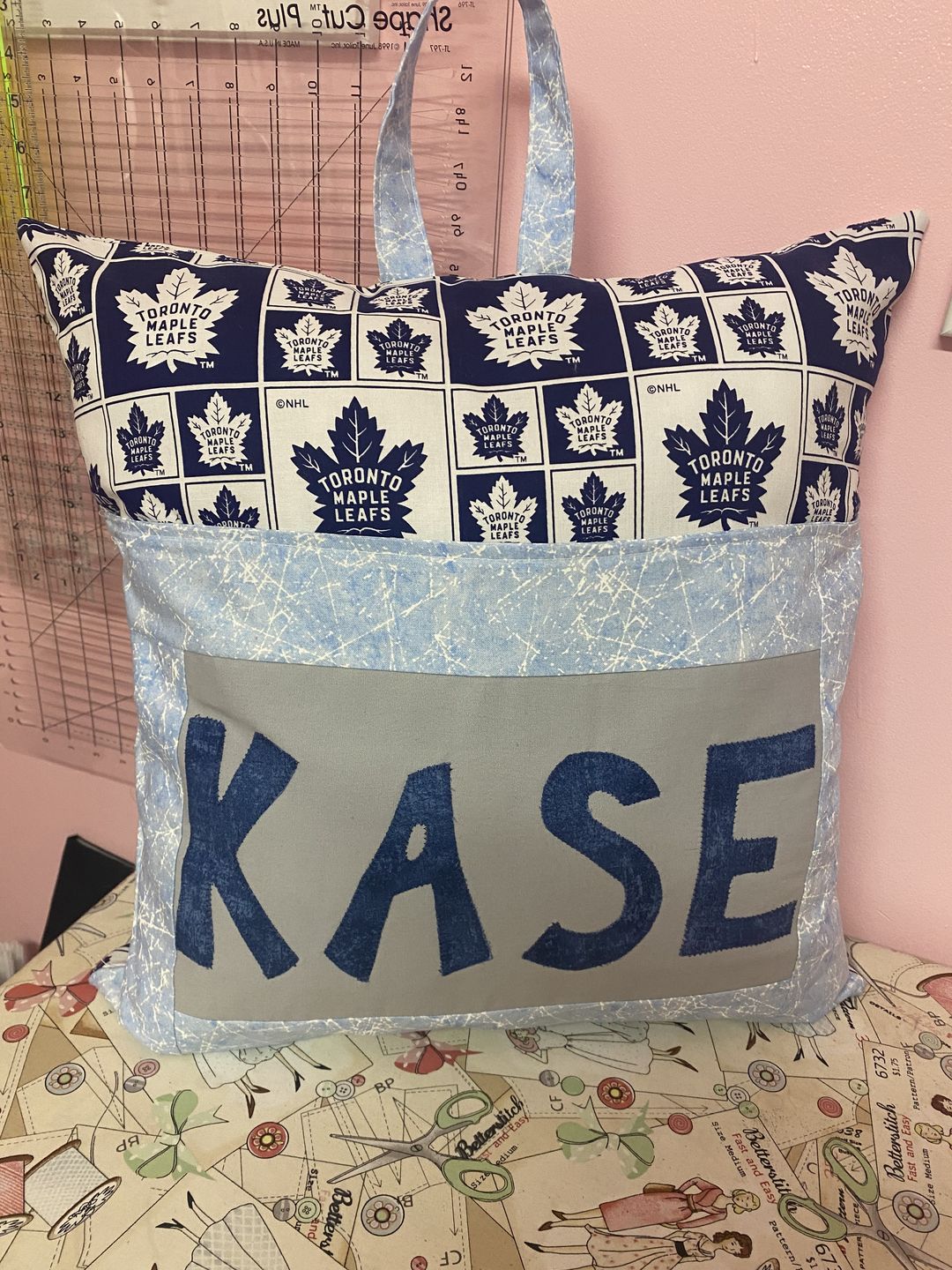 Customer photo review of Reading Pillow / Pocket Book Pillow Pattern in Two Sizes | Digital PDF Pattern