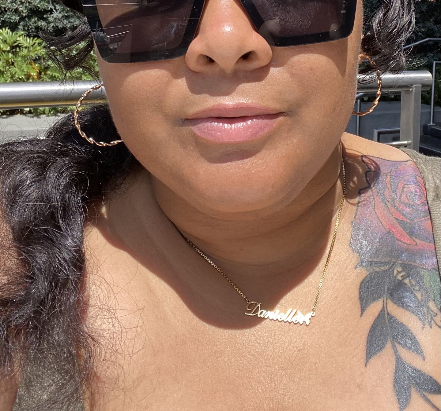 Customer photo review of Butterfly Name Necklace