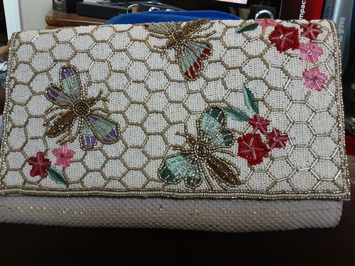 Customer photo review of Rose Garden Golden Bee Clutch