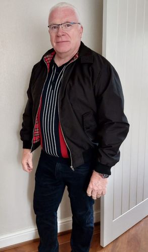 Customer photo review of Mens Classic Harrington Jacket - Black