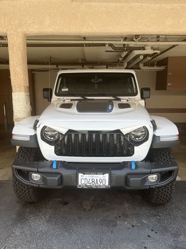 Customer photo review of Gladiator Vader Grille w/ Mesh - Black & White for 18-22 Jeep Wrangler JL & Gladiator JT