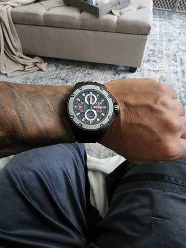 Customer photo review of G5 - Black Automatic Carbon Fiber Swiss Sport Chrono Watch