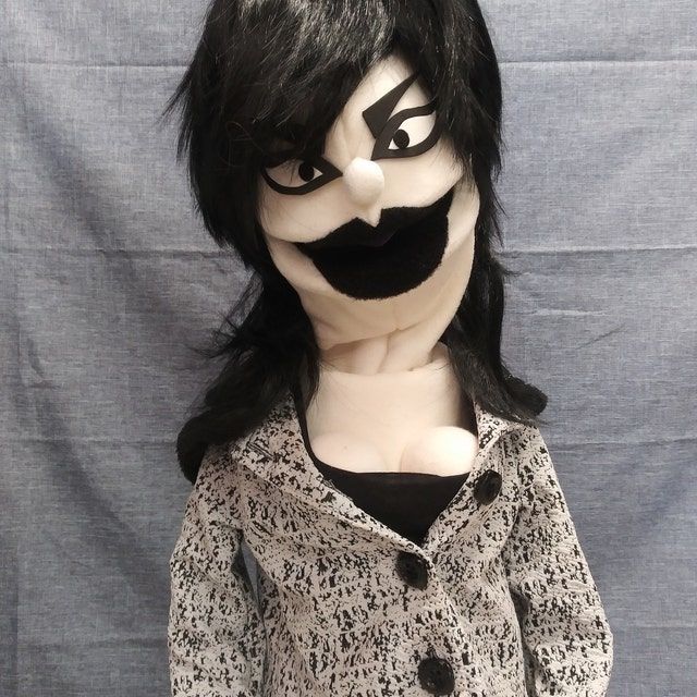 Customer photo review of Men Black Long Straight Fringe Bangs Layered Mullet Cosplay Wig