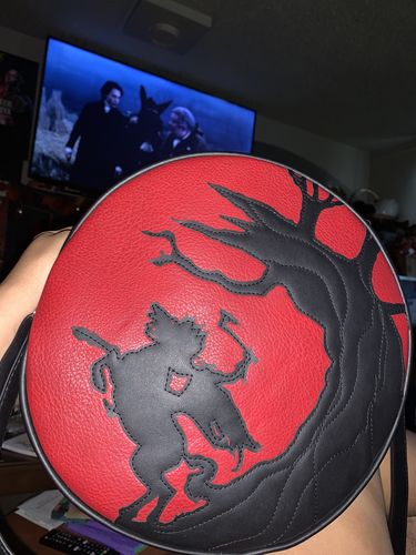 Customer photo review of FINAL SALE - Sleepy Hollow Headless Horseman Crossbody Bag in Black and Red