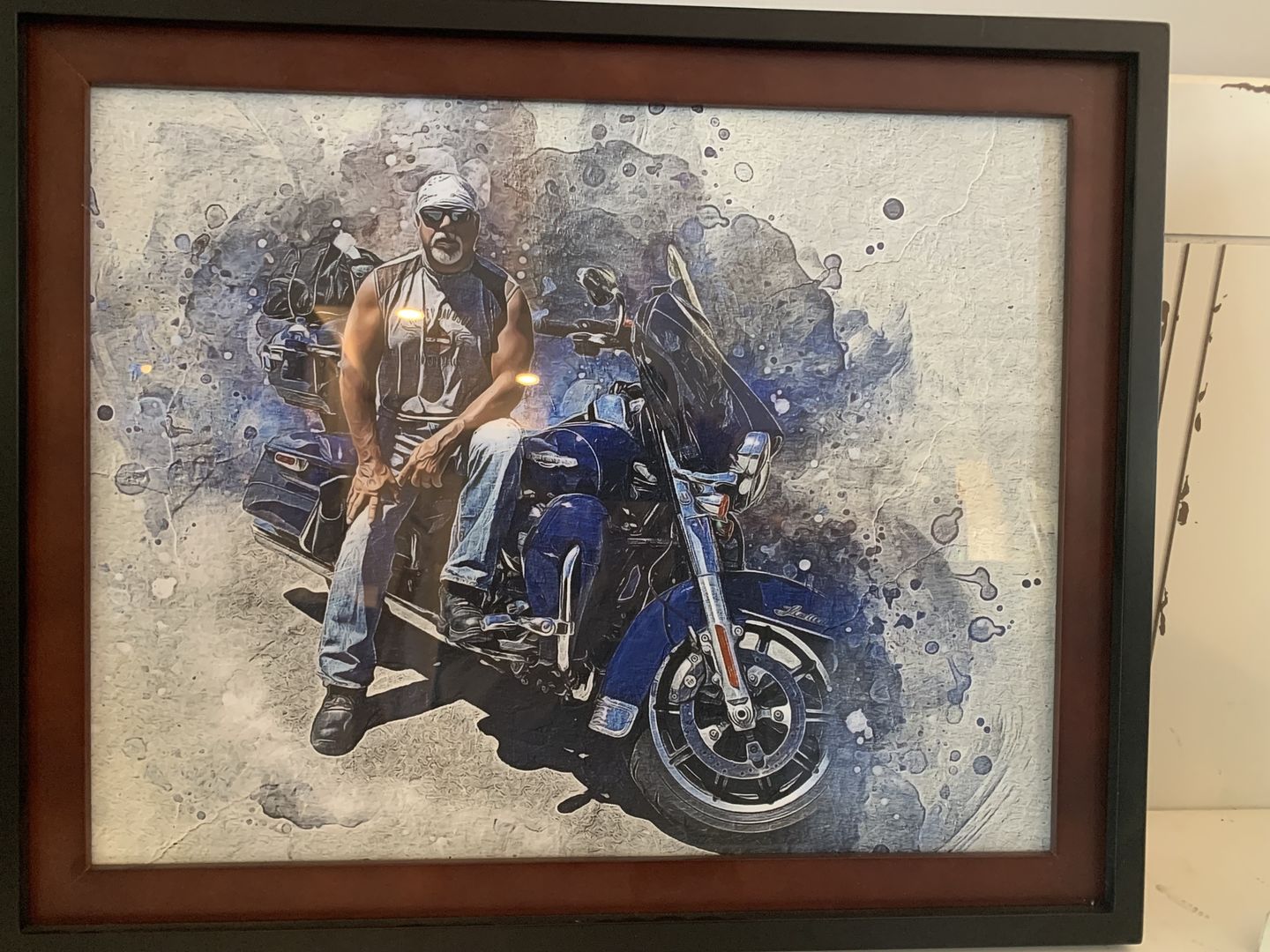 Customer photo review of Personalized Motocycle photo Painting