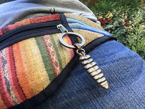 Customer photo review of Brass Rattlesnake Tail Pendant