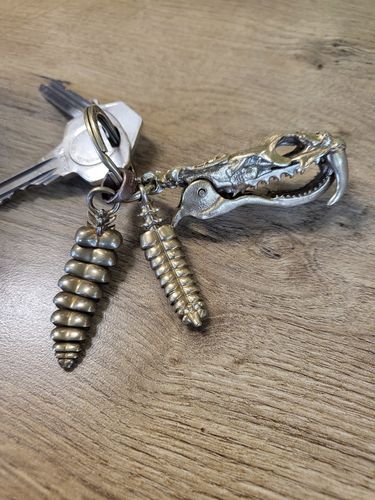 Customer photo review of Brass Rattlesnake Tail Pendant