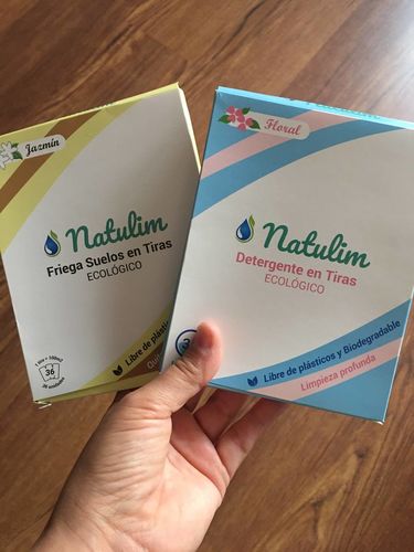 Customer photo review of Eco-Tiras de Detergente 40 lavados Natulim