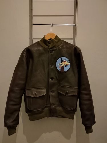 Customer photo review of USAAF Type A-1 Leather Flight Jacket - Dark Brown