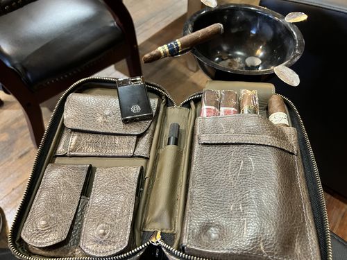 Customer photo review of Caiman Leather Cigar Organizer