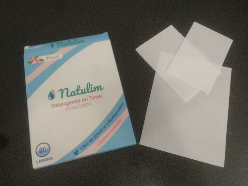Customer photo review of Eco-Tiras de Detergente 40 lavados Natulim
