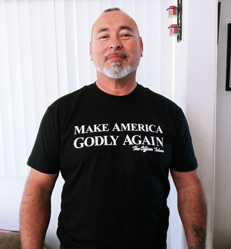 Customer photo review of Make America Godly Again Shirt